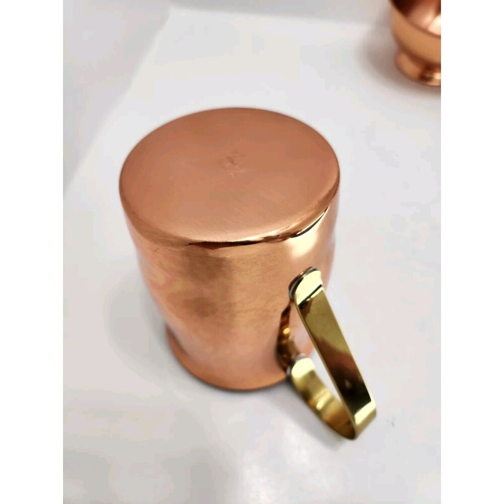 Vintage Coppercraft Guild Embossed Serving Tray Sugar and Creamer Set Copper - Picture 12 of 13